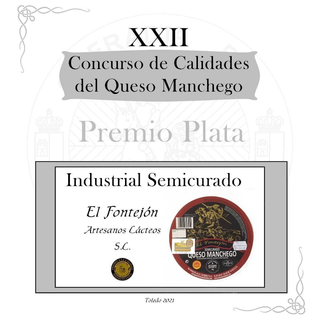 El mejor queso semicurado manchego con D.O "El Fontejón" Premio Plata.